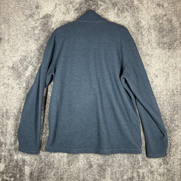 Simms Pullover Mens Large Blue Quarter Zip Polyester Fishing Outdoor Sweater - Picture 2 of 7